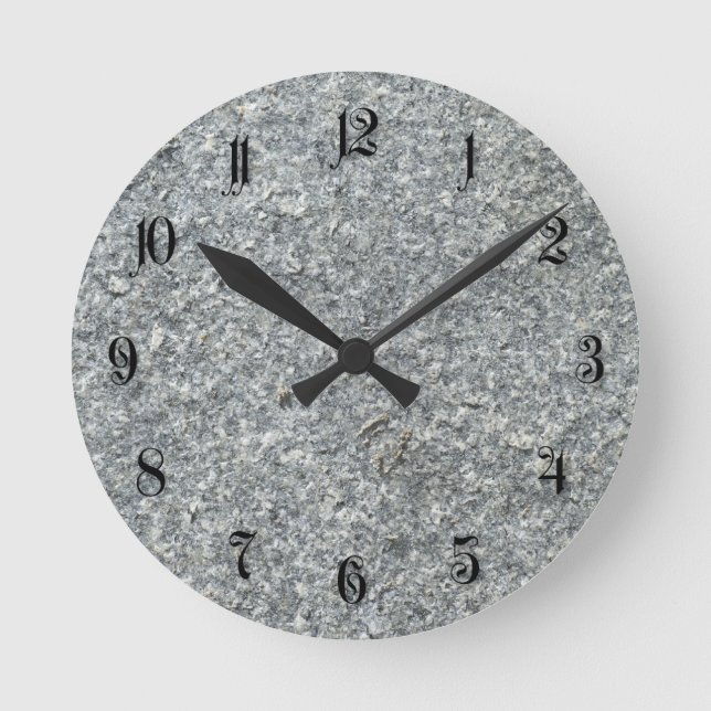 Horloge Ronde texture de granit (Recto)