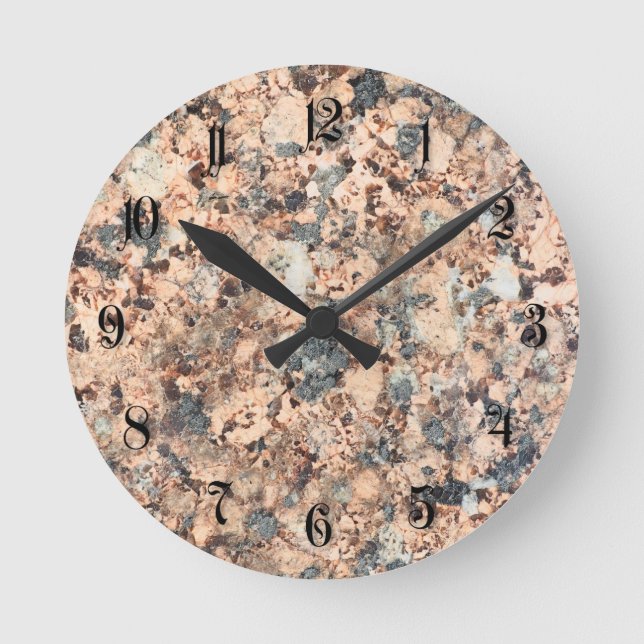 Horloge Ronde Texture granite (Recto)