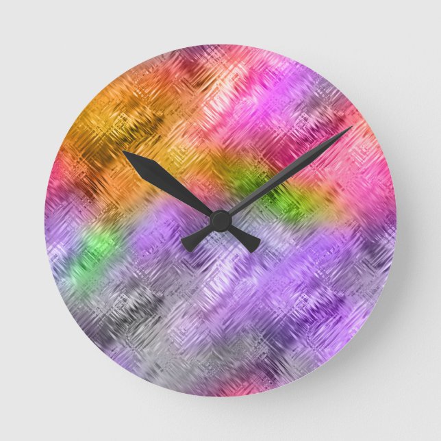 Horloge Ronde Texture violette de l'Amétrine de verre (Recto)