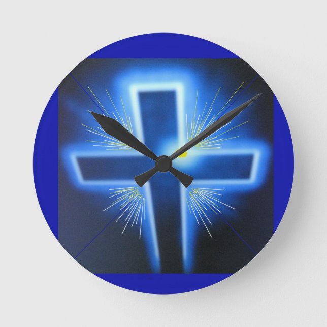 Horloge Ronde The Backlit Blue Cross (Recto)
