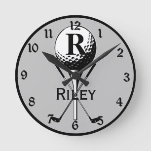 Horloge Ronde Thé du Golfe monogrammé