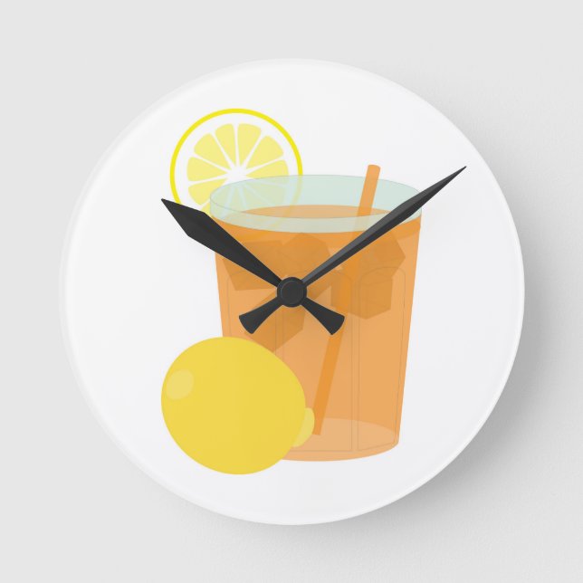 Horloge Ronde Thé glacé au citron (Recto)