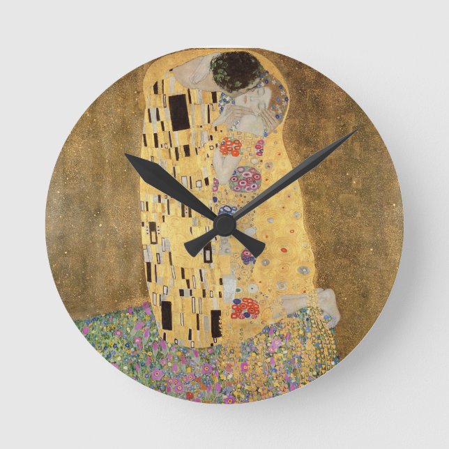 Horloge Ronde The Kiss, 1907-08 (huile sur toile) (Recto)