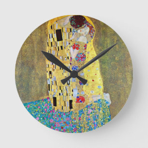 Horloge Ronde The Kiss (original Der Kuss) par Gustav Klimt