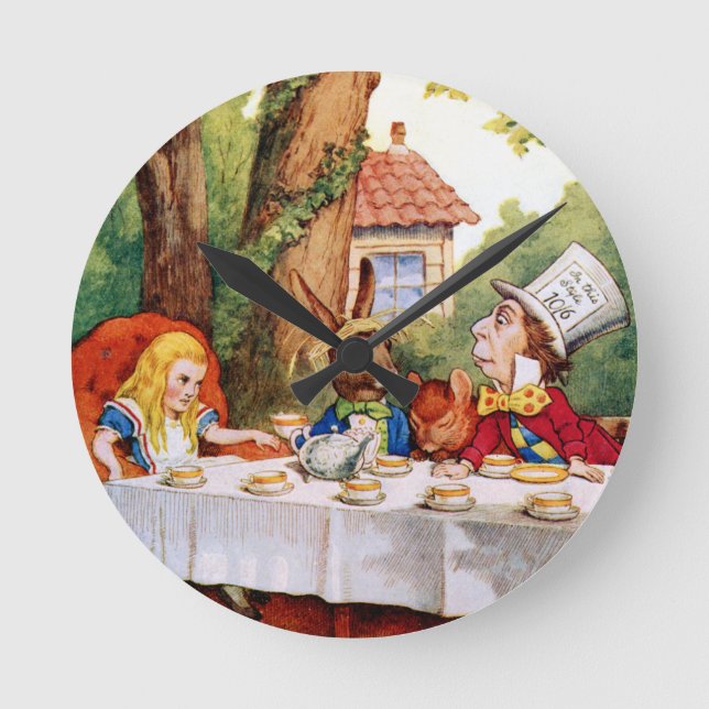 Horloge Ronde The Mad Hatter's Tea Party in Wonderland (Recto)