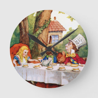 Horloge Ronde The Mad Hatter's Tea Party in Wonderland