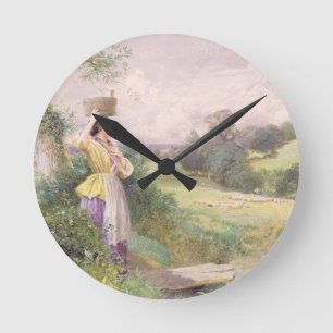 Horloge Ronde The Milkmaid, 1860 (w/c on paper)