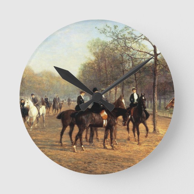 Horloge Ronde The Morning Ride, Rotten Row, Hyde Park, 1894 (Recto)