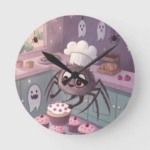 Horloge Ronde The Spider Baker Affiche Kawaii Halloween