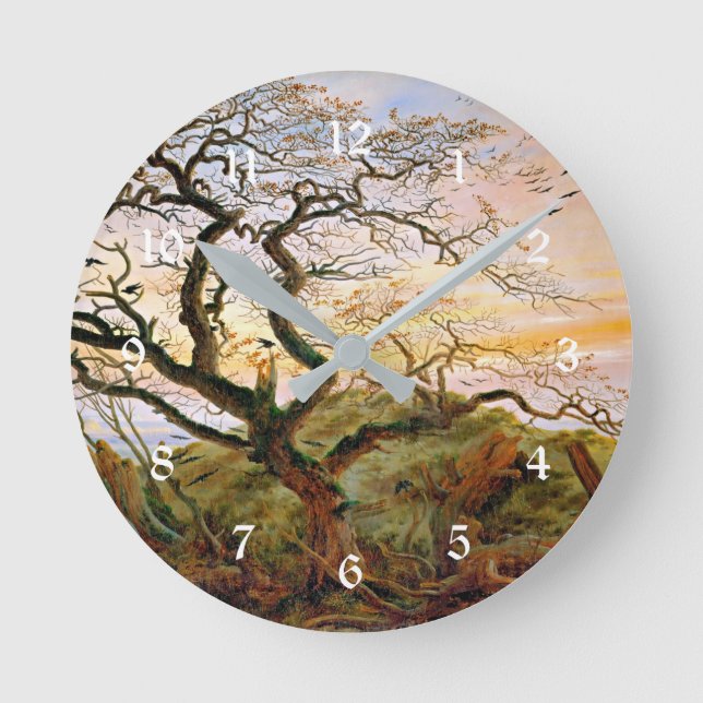Horloge Ronde The Tree of Crows by Caspar David Friedrich (Recto)