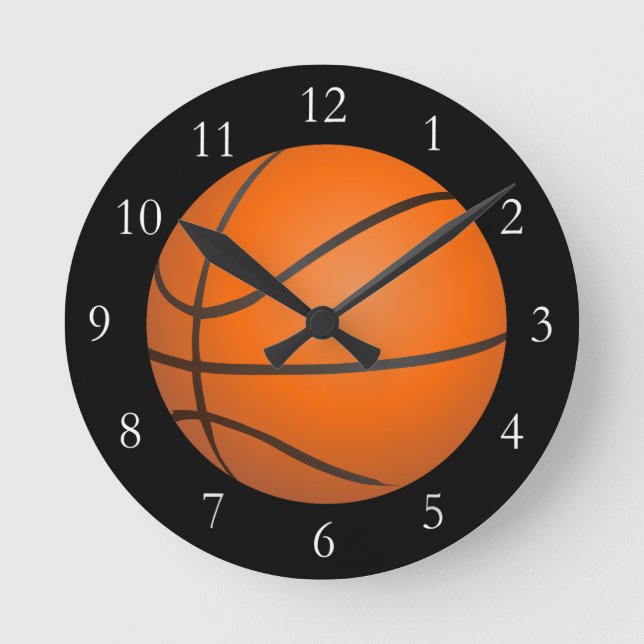 Horloge Ronde Théème de basket-ball (Recto)