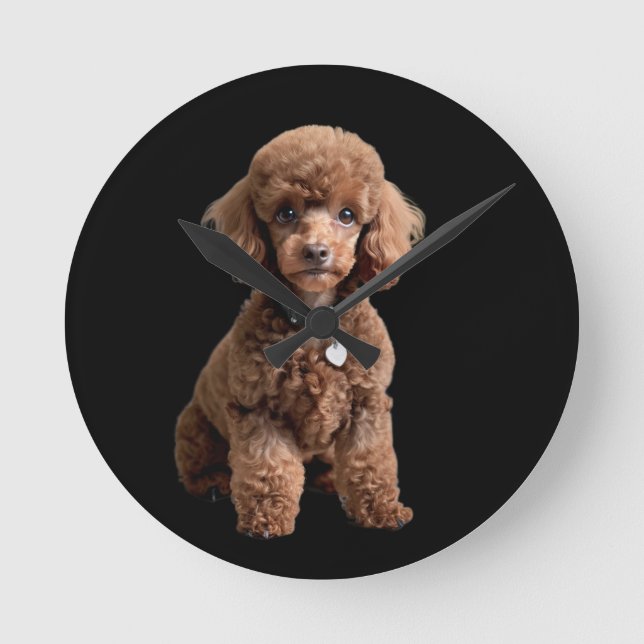 Horloge Ronde Théière Caniche 2 (Recto)