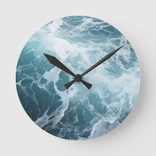Horloge Ronde Thème de peinture Surf des vagues de mousse
