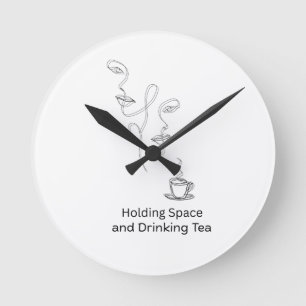 Horloge Ronde Thérapie par l'art de la ligne fine  Pleine consci