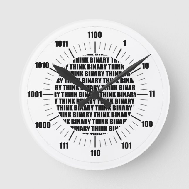 Horloge Ronde Think Binary Clock (Recto)