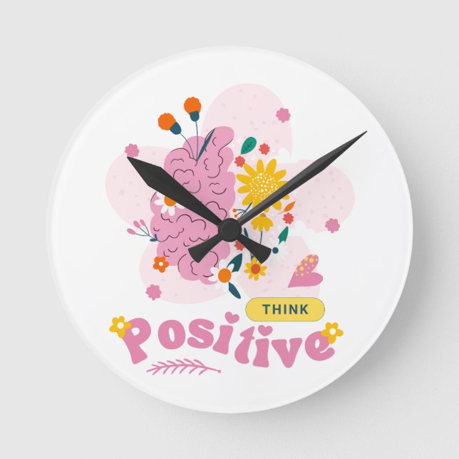 Horloge ronde Think Positive (Recto)