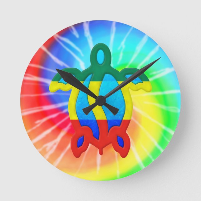 Horloge Ronde This Dye Rasta Honu Turtle (Recto)