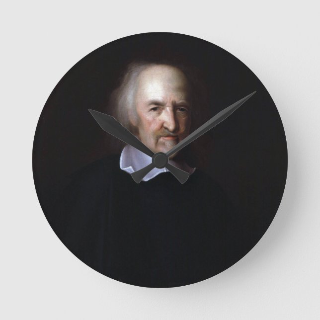 Horloge Ronde Thomas Hobbes par John Michael Wright (Recto)