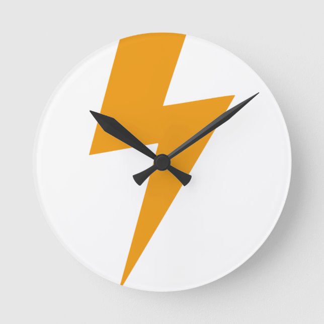 Horloge Ronde Thunder Énergie Imprimé Jaune (Recto)