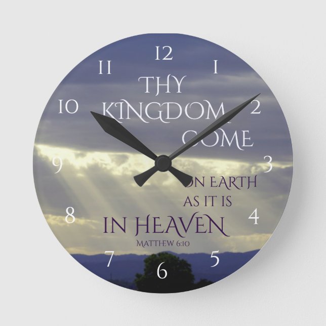Horloge Ronde Thy Kingdom Come on Earth as in Heaven, Bible (Recto)