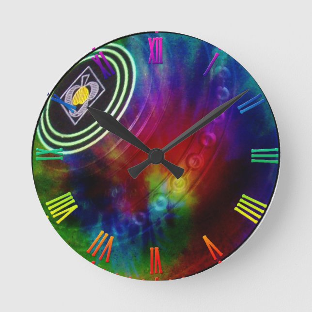 Horloge Ronde Tie Dyed Lawn (Recto)