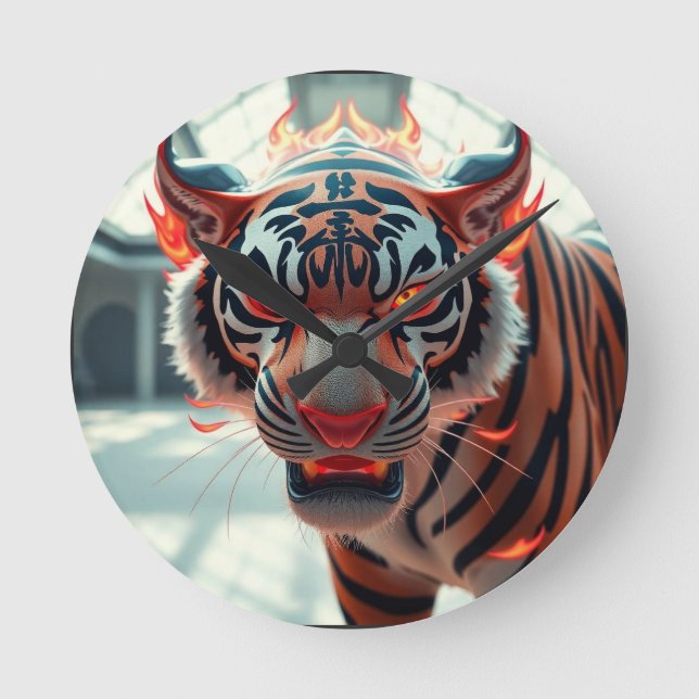 Horloge Ronde Tigre sauvage (Recto)