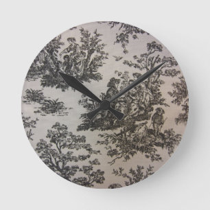 Horloge Ronde Toile in Black & White