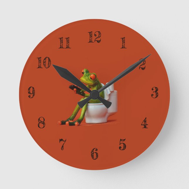 Horloge Ronde Toilette de grenouille (Recto)