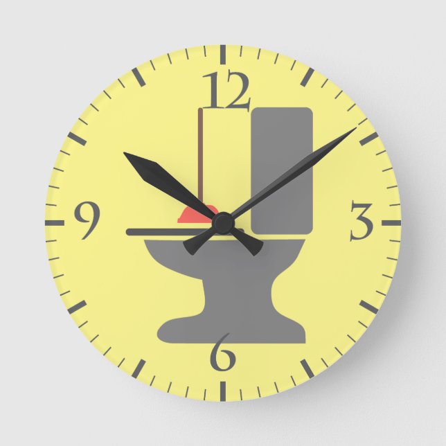 Horloge Ronde Toilettes et Plongeuse (Recto)