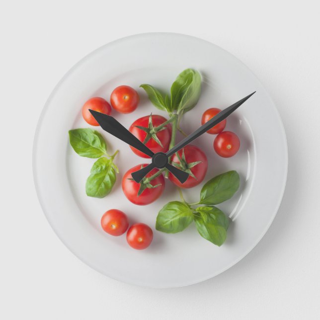 Horloge Ronde Tomato et Basil Wall Clock (Recto)