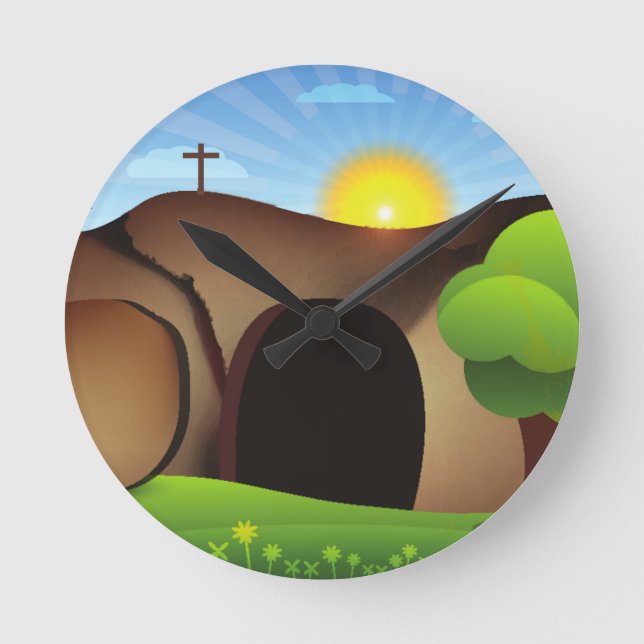 Horloge Ronde tombeau christ (Recto)