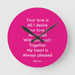 Horloge Ronde Ton amour