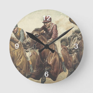 Horloge Ronde TOP Horse Racing
