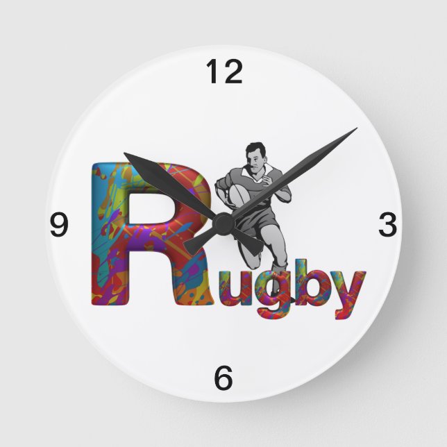 Horloge Ronde TOP rugby (Recto)