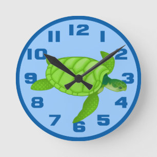 Horloge Ronde Tortue de mer