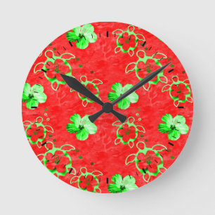 Horloge Ronde Tortues Honu de vacances
