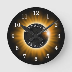 Horloge Ronde Totalité de l'éclipse solaire 2017
