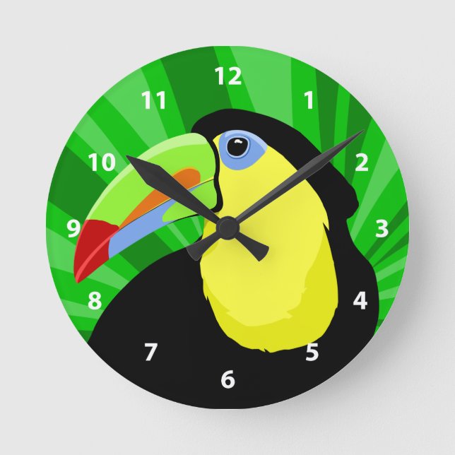 Horloge Ronde Toucan Bird Clocks (Recto)