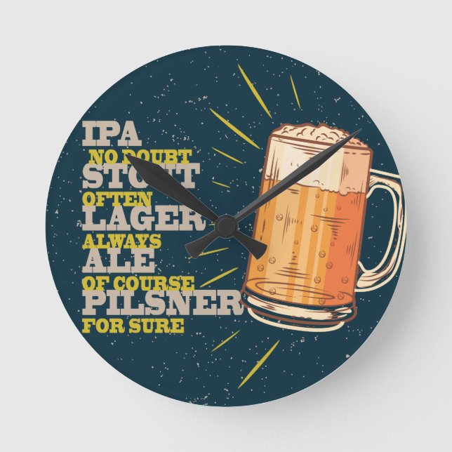 Horloge Ronde Toujours bière (Recto)