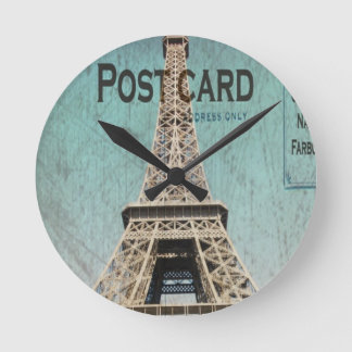 Horloge Ronde Tour Postcard de Paris