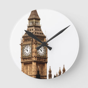 Horloge Ronde Tour Sepia Big Ben