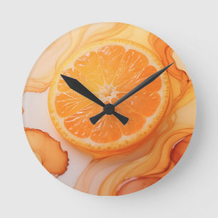 Horloge Ronde Tourbillon Citron Tranche d'Orange