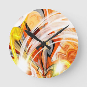 Horloge Ronde Tourbillon Sombre Doré