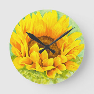 Horloge Ronde Tournesol