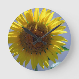 Horloge Ronde Tournesol jaune