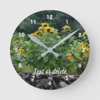 Tournesols Le Long De Pierre Mur Art Personnalisé
