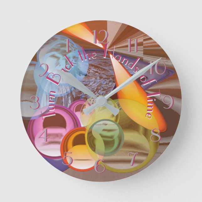 Horloge Ronde Tournez de retour les mains d'autre chose de temps (Recto)