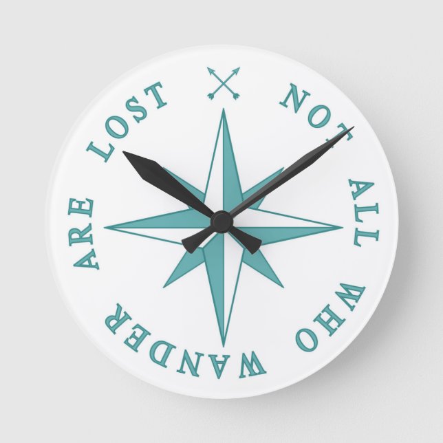 Horloge Ronde Tous ceux qui errent ne sont pas perdus (Recto)