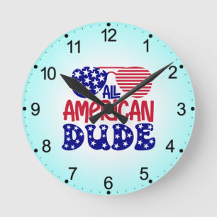 Horloge Ronde Tous les américains Dude-32286
