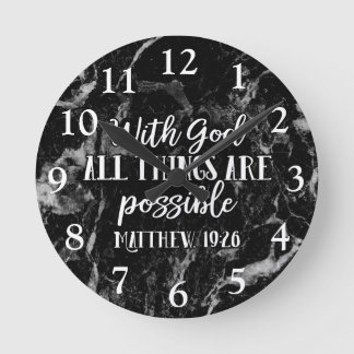 Horloge Ronde Tout est possible Bible chrétienne Verse
